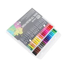 yeacher Conjunto de marcadores de 36 cores Canetas coloridas de ponta dupla Marcadores de arte para crianças Adulto para colorir Desenho Ilustrações Artista Esboço
