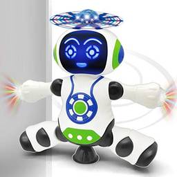 Brinquedo Robô Musical 360 Graus Com Som E Luz Ótimo Presente