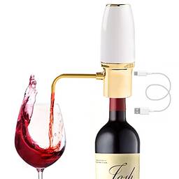 Aerador elétrico de vinho, dispensador automático de vinho, bico com USB recarregável, decantador elétrico de vinho e dispensador de vinho, melhor presente para os amantes do vinho