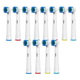 Cabeça da escova de dentes, Romacci 12 unidades de cabeça de escova de dentes elétrica compatível com escova de dentes elétrica oral B escova de dentes de reposição cabeças de escova de cuidado de gom