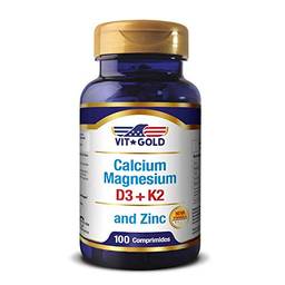 Calcium, Magnesium and Zinc, 100 Comprimidos - Vit Gold