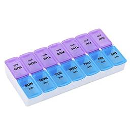 Mingzhe Caixa de Remédios Caixa de Remédios Organizador de Pílulas Caixa de Pílulas à Prova de Umidade Lembrete de Medicamentos Recipiente de Viagem Portátil para Vitaminas Compartimentos de Óleo de P