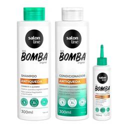 Kit Antiqueda Shampoo, Condicionador e Tônico SOS Bomba Salon Line