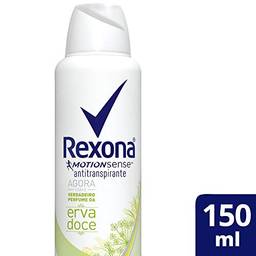 Desodorante Antitranspirante Aerosol Feminino Rexona Erva Doce 150ml
