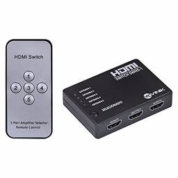 Switch HDMI 5 Entradas 1 Saída 1.3V com Suporte 3D e 1080P, Swh5-1, Vinik, 26500