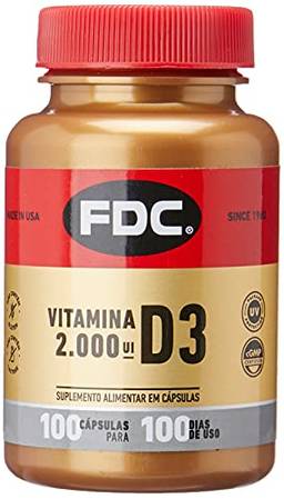FDC VIT D3-2.000UI - 100 capsulas, FDC VITAMINAS