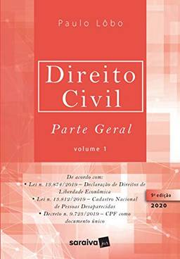 Direito Civil Parte Geral - Vol. 1 - 9ª edição de 2020: Volume 1
