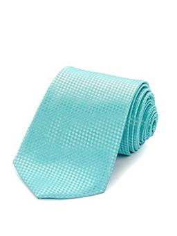 Gravata Tradicional Clássica Trabalhada (Azul-Claro/Quadriculado)