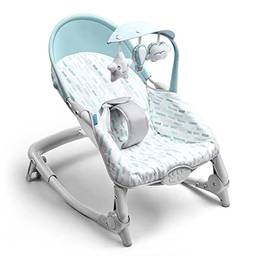 Cadeira de Descanso e Balanço Para Bebê Spice Dobrável Encosto Reclinável 0-18kgs Azul Multikids Baby - BB292