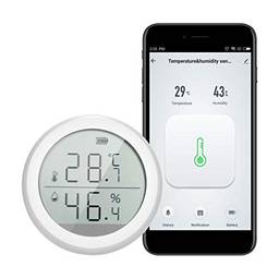 Termômetro Digital WiFi, Termômetro Higrômetro, Sensor de temperatura de umidade inteligente Medidor com Alexa IFTTT -Hub obrigatório