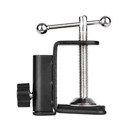 Tomshin Braçadeira de suporte de braço em forma de C Braçadeira de montagem de mesa com parafuso de posicionamento ajustável para microfone