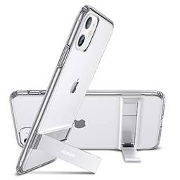 ESR Suporte de metal projetado para iPhone 11, suporte vertical e horizontal, proteção contra quedas reforçada, TPU flexível e macio para iPhone 11, transparente