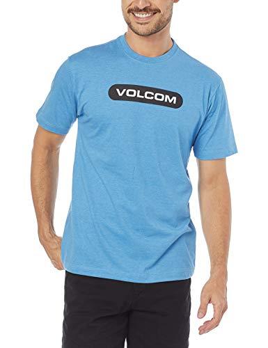 Camiseta Básica Cam Silk Mc New Euro, Volcom, Mescla Azul, M, Masculino