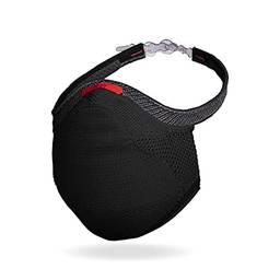 Máscara Fiber Knit Sport + Filtro de Proteção + Suporte (Preta, G)