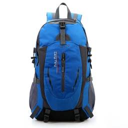 Mochila de viagem de nylon impermeável de qualidade para homens escaladas, mochila escolar, Azul, G