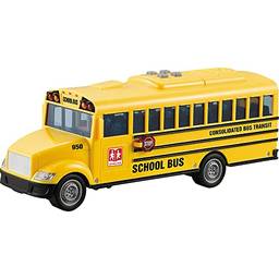 Shiny Toys 1:16 Ônibus Escolar Americano com luz e som e Fricção, Modelo: 000765, Cor: Multicor, Tamanho: 27.9x10.8x9.2