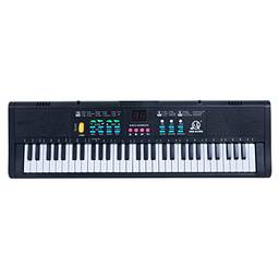 Strachey 61 teclas de música digital teclado eletrônico infantil piano elétrico multifuncional para estudante de piano com instrumento musical de interface de microfone