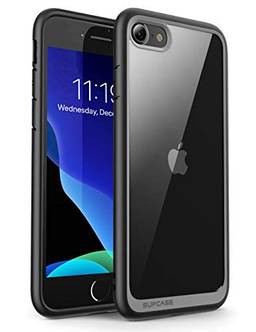 SUPCASE Capa estilo Unicorn Beetle projetada para iPhone SE 2ª geração/iPhone 7/iPhone 8, capa protetora transparente híbrida premium (preta)