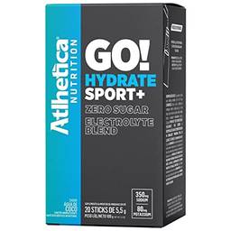 Atlhetica Nutrition GO! HYDRATE SPORT+ (20 sticks de 5,5g) Água de Coco, Multicolorido.