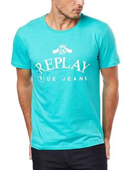 T-Shirt, Blue Jeans, Replay, Masculino, Verde, G