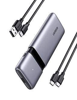 UGREEN Compartimento SSD SATA M.2, USB C 3.1 Gen 2 10 Gbps, M.2 NVME Enclosure Suporta chaves M e B&M, chaves B e B&M M.2 SATA SSDs e tamanho 2230/2242/2260/2280, sem ferramentas