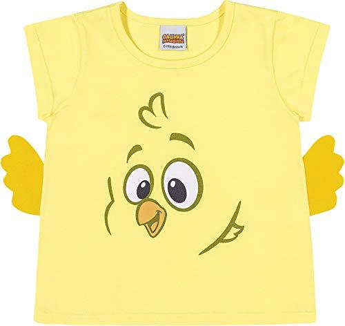 Blusa Camiseta, Kely Kety, Meninas, Amarelo, M