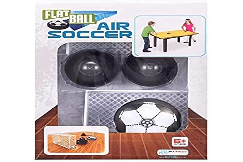 Flat Ball Air Soccer de Mesa com 2 Grades de Gol e 2 Rebatedores Alimentação por 2 Pilhas AAA Indicado para +6 Anos Multikids - BR373