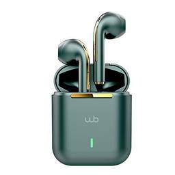 Fone de Ouvido WB Pods Verde Sem Fio TWS Bluetooth 5.1 Controle por Toque 20+ horas de Reprodução Hifi Sound
