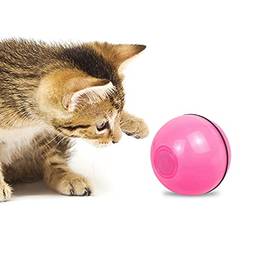 Staright Brinquedos interativos para gatos Bola USB Recarregável LED Rolling Ball Auto-Rotating -Scratch Chasing Entertainment Ball para Pet Cat Dog