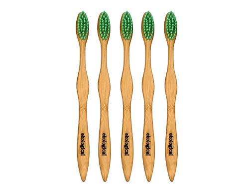 5 escovas de dente ecológicas de bambú