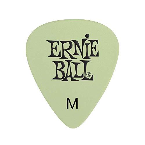 Ernie Ball Palhetas de guitarra Super Glow médio, bolsa com 12