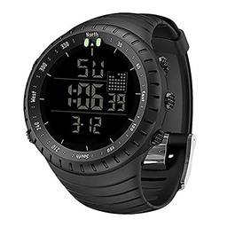 Relógios masculinos, relógio de pulso eletrônico militar à prova d'água para esportes ao ar livre masculino moderno LED preto, A - Preto, 8.07, Relógios da Moda