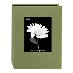Álbum Pioneer Photo DA-57CBF/SG com 24 bolsos para impressões de 12,7 x 18,7 cm, tecido verde sálvia