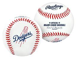 Bola de beisebal com o logotipo do time Los Angeles Dodgers, oficial, branco