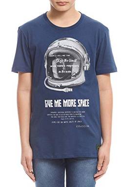 Colcci Fun Camiseta Estampada: Give More Space, 6, Azul Moondust