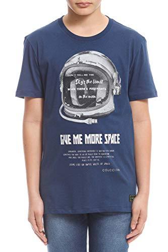 Colcci Fun Camiseta Estampada: Give More Space, 8, Azul Moondust