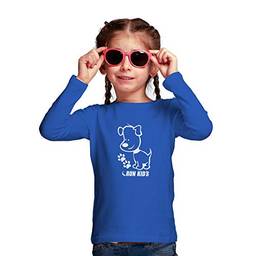 Camisa Praia Piscina Proteção UV50+ Fem-Run Kids Dog - Azul - 2 anos