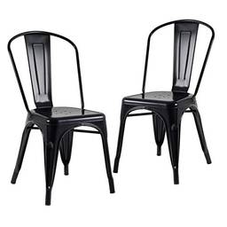 KIT - 2 x cadeiras Iron Tolix - Preto - Semibrilho