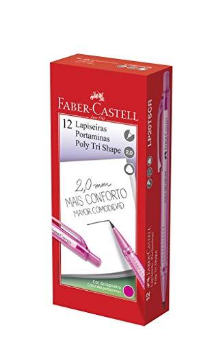 Lapiseira Poly Tri Shape 2.0mm 12 Unidades, Faber-Castell, Rosa