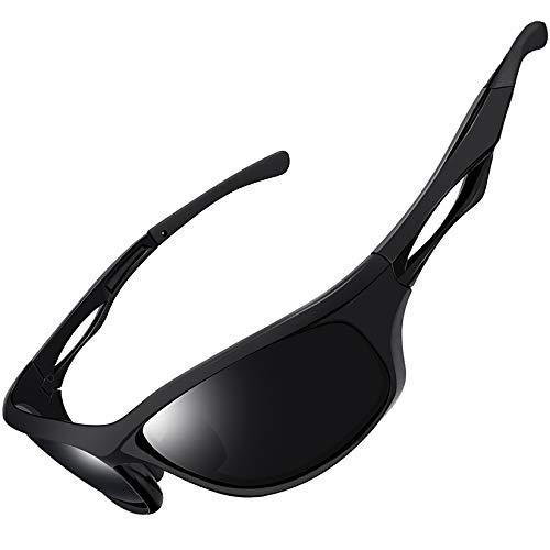 Óculos de Sol Esportivo Polarizado para Masculino Femininos UV400 Proteção Ciclismo Dirigir Armação Inquebrável Joopin Óculos de Sol para Homens e mulheres (Fosco Preto)