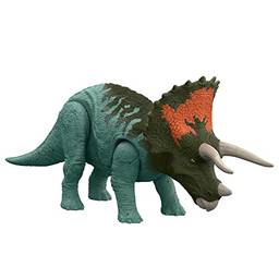 Jurassic World Dinossauro de brinquedo Triceratops Ruge, Modelo: HDX40, Cor: Multicor