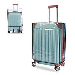 Staright Capa protetora para mala de viagem em PVC transparente Capa protetora contra poeira para bagagem de 20 polegadas