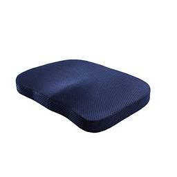 heaven2017 Almofada de assento ortopédica Lento Rising 100% Memory Foam Pad Pad Mat para computador de carro e cadeira de mesa Azul marinho