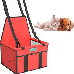 Assento Cadeira Pet Auto Carro Para Cão Gato Até 6Kg (Vermelho)