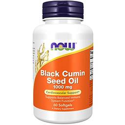 NOW Foods - Suporte cardiovascular de óleo de semente de cominho preto 1000 mg - 60 Cápsulas gelatinosas