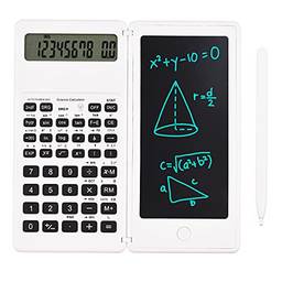 Calculadora,Sailsbury Calculadora com mesa de escrita LCD Calculadora de mesa de 10 dígitos com botão de apagar caneta Design fino e dobrável para escritório diário e básico