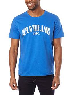 T-Shirt, Inc, Replay, Masculino, Azul, G