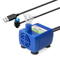 Henniu Substituição da bomba de fonte de água para animais de estimação USB Motor de bomba de baixo ruído com luz indicadora LED