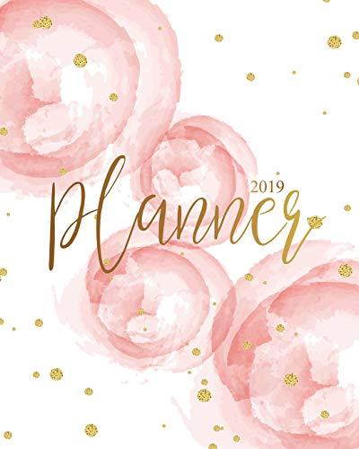 2019 Planner: Daily Weekly Monthly Calendar Planner - For Academic Agenda Schedule Organizer Logbook and Journal Notebook Planners With To To List - Pink Rose Gold Cover
