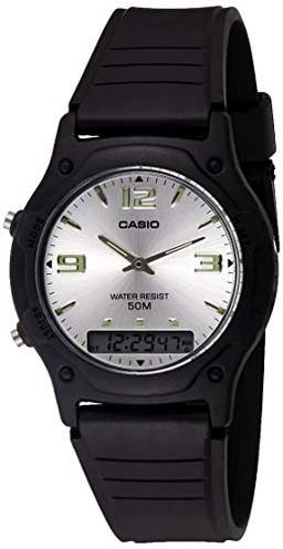 Relógio Masculino Analógico Casio AW-49H-7AV - Preto/Prata